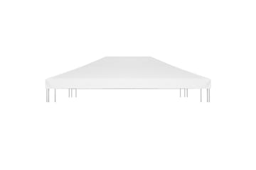 Toppduk til paviljong 270 g/m² 4x3 m hvit - Hvit - Hagemøbler - Solbeskyttelse - Paviljonger - Paviljongtak