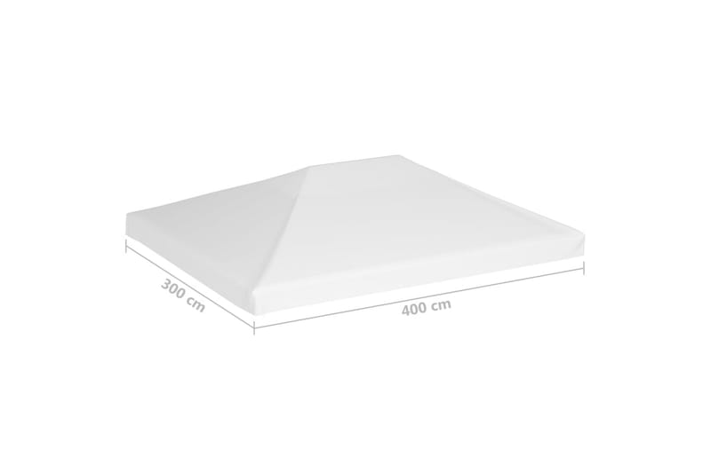 Toppduk til paviljong 270 g/m² 4x3 m hvit - Hvit - Hagemøbler - Solbeskyttelse - Paviljonger - Paviljongtak
