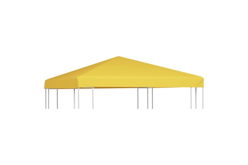 Toppduk til paviljong 270 g/m² 3x3 m gul - Gul - Hagemøbler - Solbeskyttelse - Paviljonger - Paviljongtak