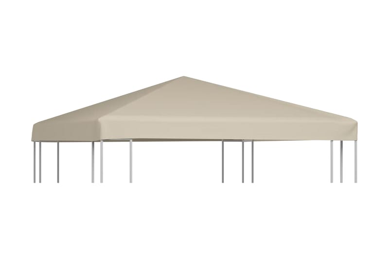 Toppduk til paviljong 310 g/m² 3x3 m beige - Hagemøbler - Solbeskyttelse - Paviljonger - Paviljongtak