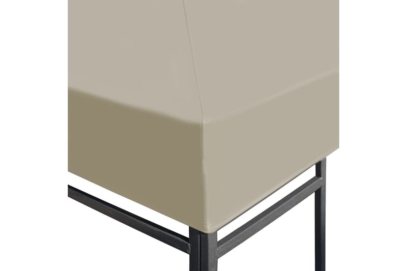 Toppduk til paviljong 310 g/m² 3x3 m beige - Hagemøbler - Solbeskyttelse - Paviljonger - Paviljongtak