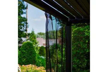 Myggnett til Pavilion Mirador 300x300 cm 4 stk Sort - Hagemøbler - Solbeskyttelse - Paviljonger - Paviljongvegger