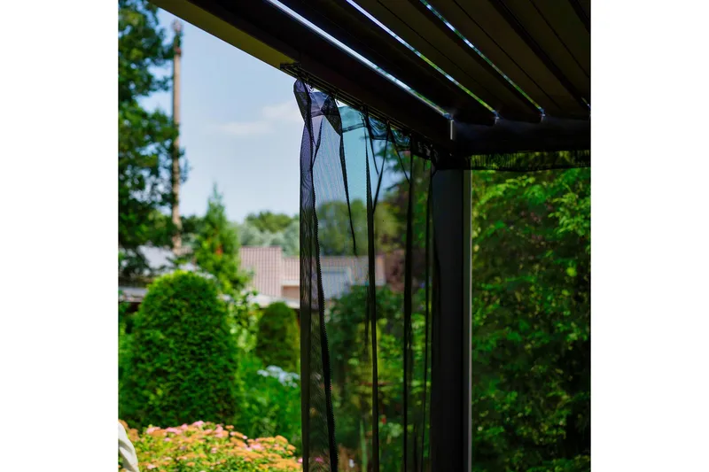 Myggnett til Pavilion Mirador 300x300 cm 4 stk Sort - Hagemøbler - Solbeskyttelse - Paviljonger - Paviljongvegger