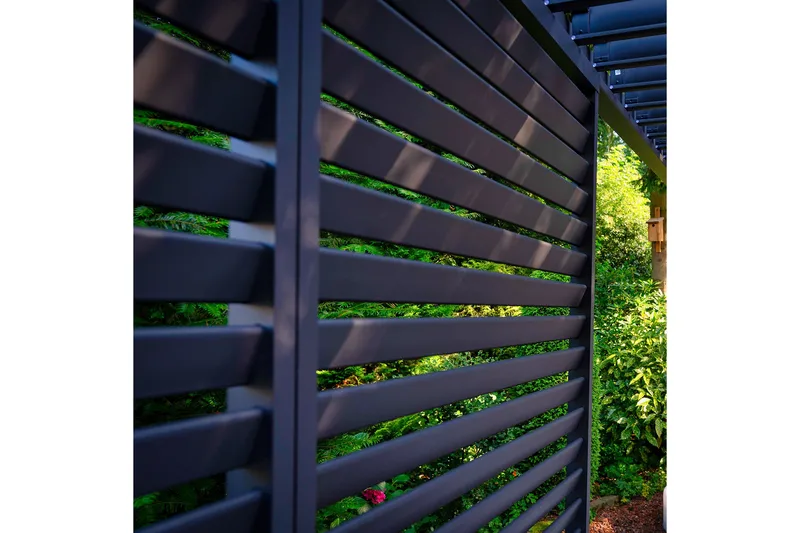 Paviljong Vegg Mirador 93x235 cm Mørkegrå aluminium - Hagemøbler - Solbeskyttelse - Paviljonger - Paviljongvegger