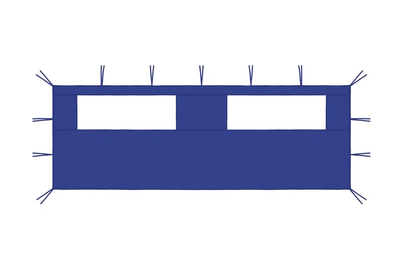 Sidevegg til paviljong med vinduer 6x2 m blå - Blå - Paviljongvegger