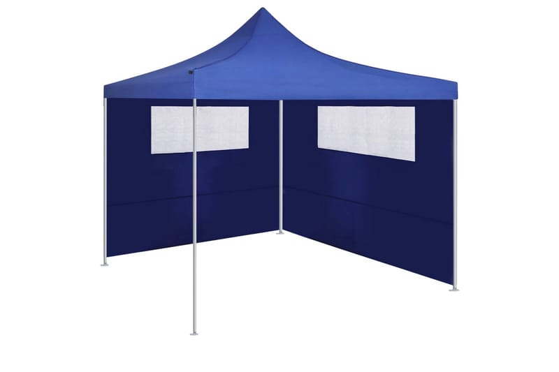 Sidevegg til paviljong med vinduer 6x2 m blå - Blå - Hagemøbler - Solbeskyttelse - Paviljonger - Paviljongvegger