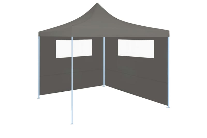 Sidevegg til paviljong med vinduer 6x2 m antrasitt - Antrasittgrå - Hagemøbler - Solbeskyttelse - Paviljonger - Paviljongvegger