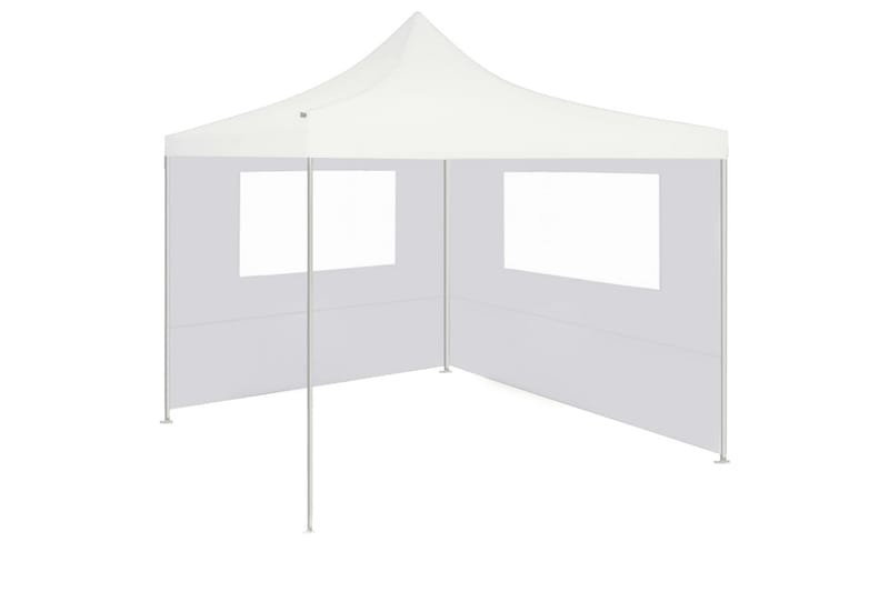 Sidevegg til paviljong med vinduer 4x2 m hvit - Hvit - Hagemøbler - Solbeskyttelse - Paviljonger - Paviljongvegger