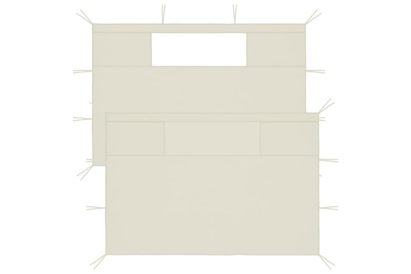 Sidevegger til paviljong med vinduer 2 stk kremhvit - Krem - Hagemøbler - Solbeskyttelse - Paviljonger - Paviljongvegger