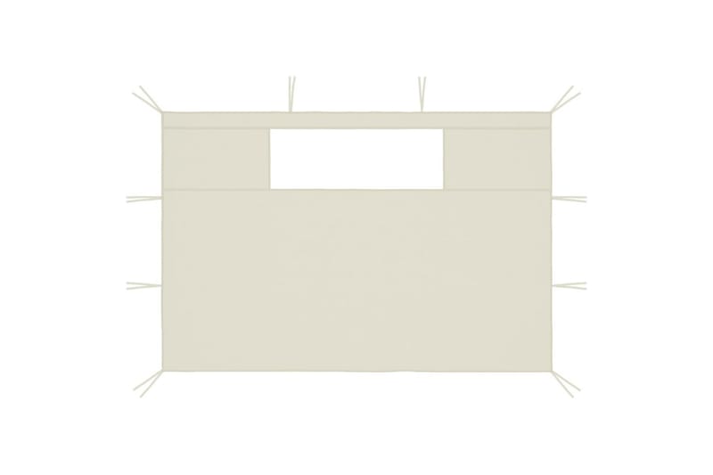 Sidevegger til paviljong med vinduer 2 stk kremhvit - Krem - Hagemøbler - Solbeskyttelse - Paviljonger - Paviljongvegger