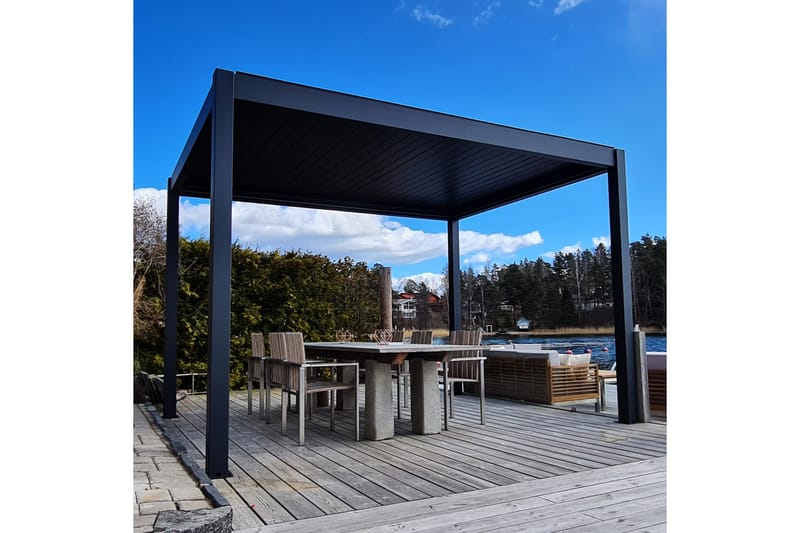 Pergola med Motordrevet Tak - Hagemøbler - Solbeskyttelse - Paviljonger