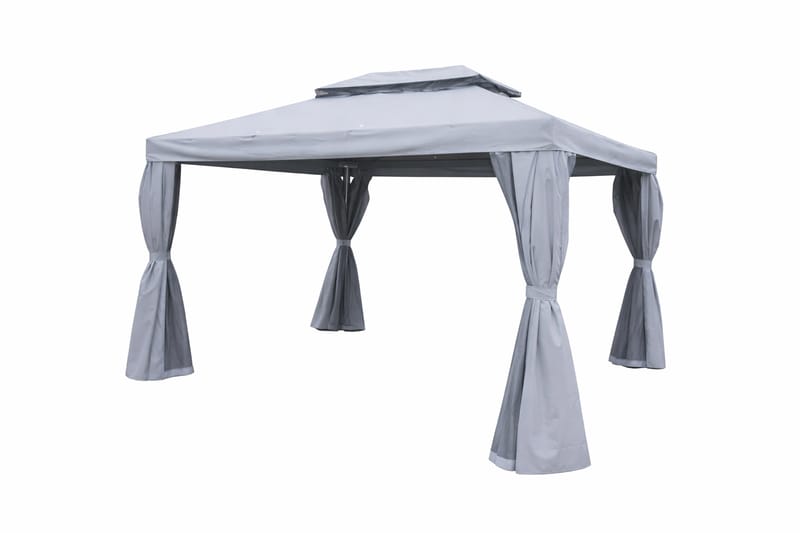SUNSET Paviljong 3×4 m - Grå - Hagemøbler - Solbeskyttelse - Paviljonger - Komplett paviljong