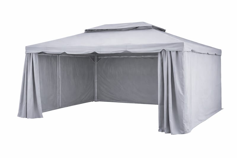 SUNSET Paviljong 3×4 m - Grå - Hagemøbler - Solbeskyttelse - Paviljonger - Komplett paviljong