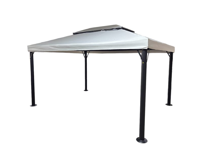 SUNSET Paviljong 3×4 m - Grå - Hagemøbler - Solbeskyttelse - Paviljonger - Komplett paviljong