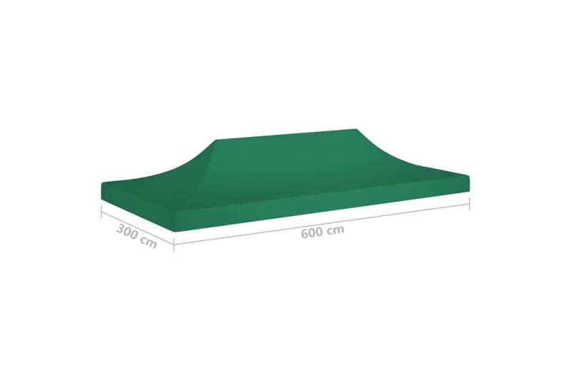 Teltduk for festtelt 6x3 m grønn 270 g/m² - grønn - Hagemøbler - Solbeskyttelse - Paviljonger - Paviljongtak