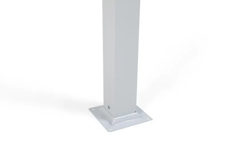 Frittstående pergola med sammenleggbart tak for terrasse og hage 4x3 - Hvit / Aluminium - Hagemøbler - Solbeskyttelse - Pergola