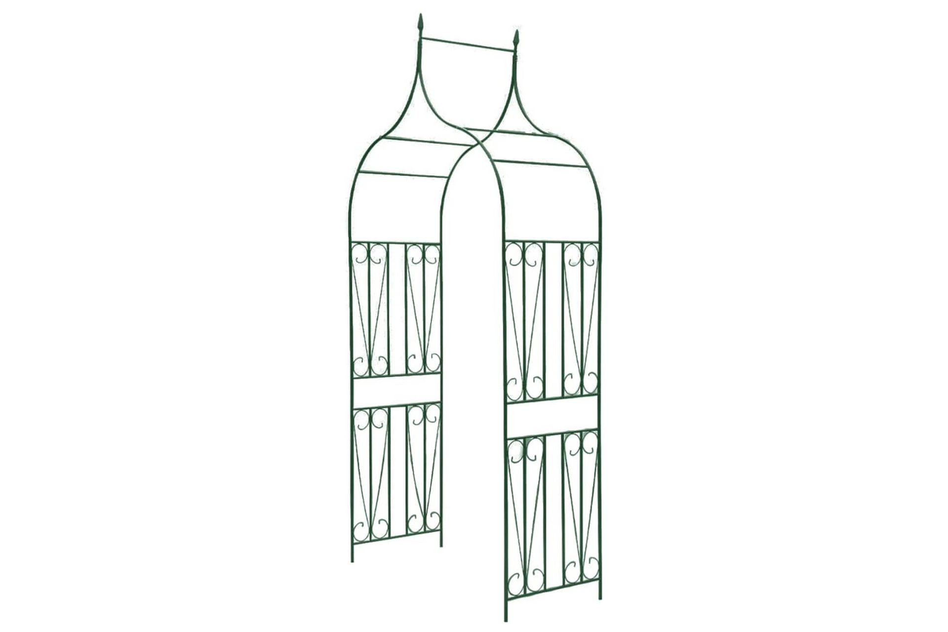 Hagebue med piggdesign for klatreplanter mørkegrønn - grønn - Hagemøbler - Solbeskyttelse - Pergola