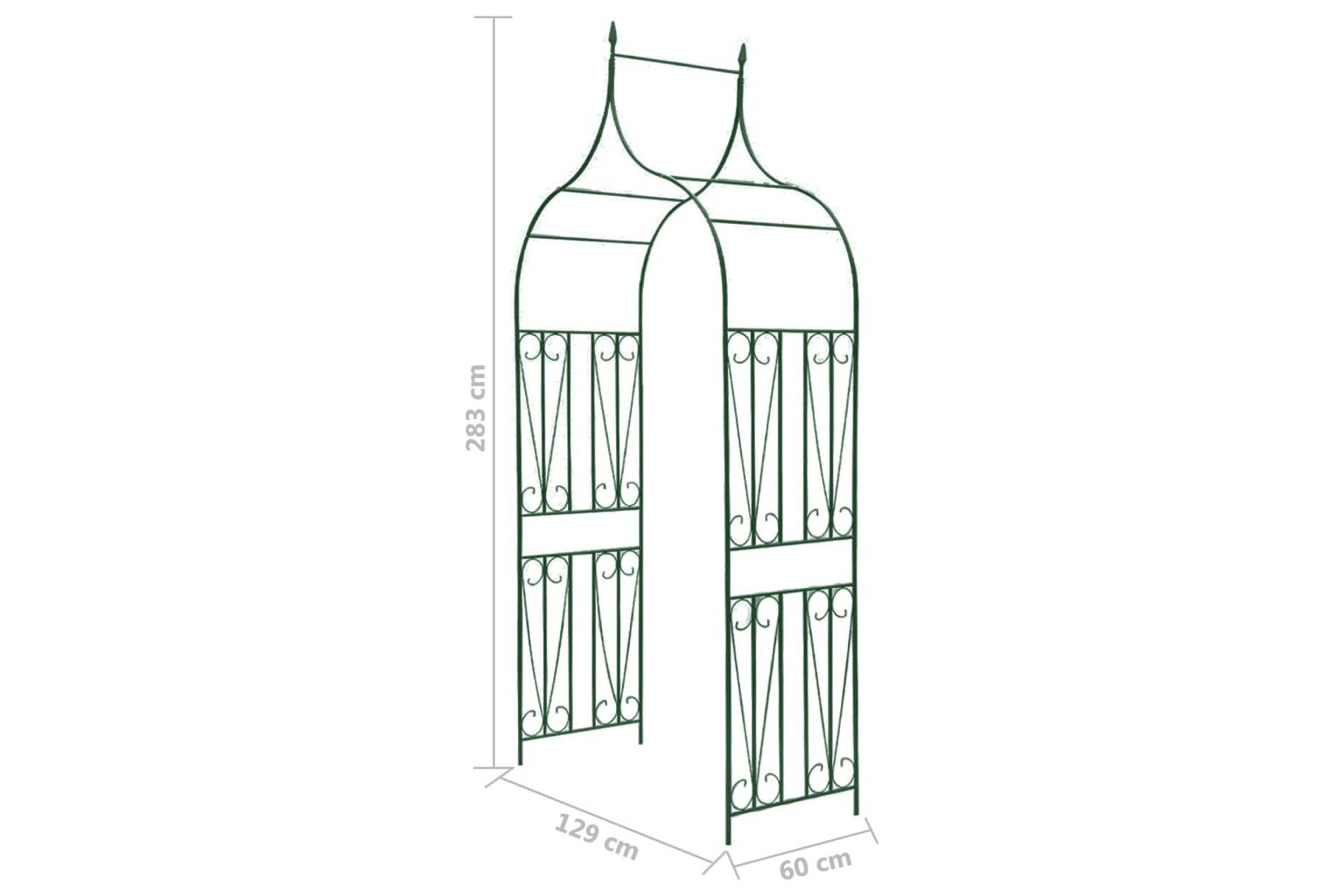 Hagebue med piggdesign for klatreplanter mørkegrønn - grønn - Hagemøbler - Solbeskyttelse - Pergola