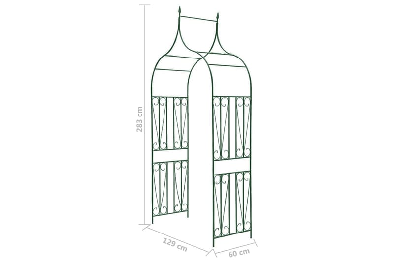 Hagebue med piggdesign for klatreplanter mørkegrønn - grønn - Grilltelt - Pergola