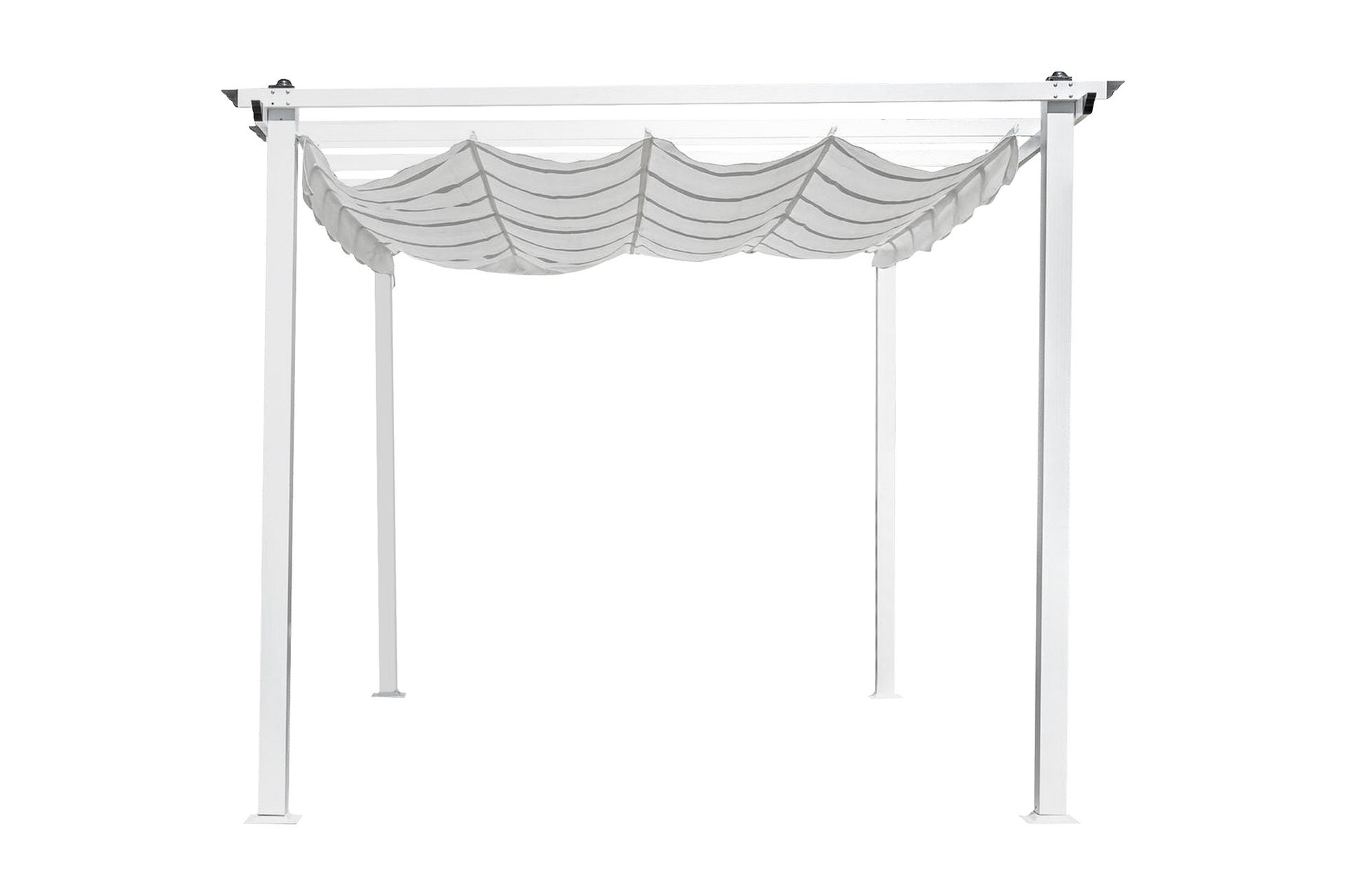 Lazio Perola - Hvit - Hagemøbler - Solbeskyttelse - Pergola