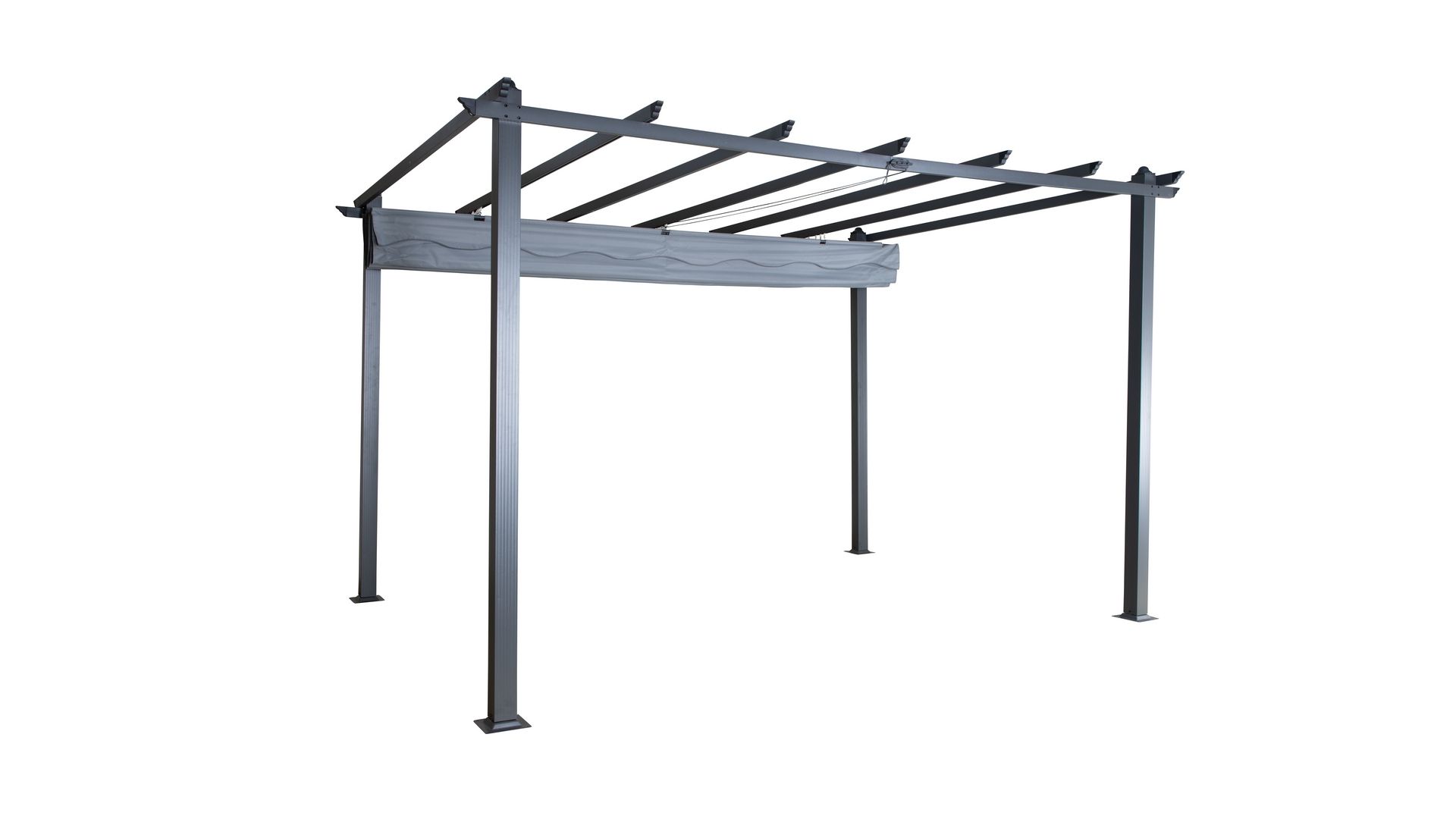 Lazio Pergola 295x395 cm - Svart/Grå - Hagemøbler - Solbeskyttelse - Pergola