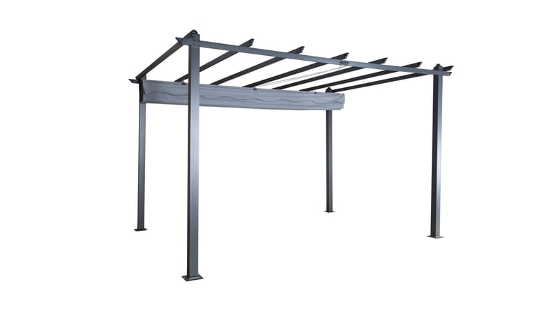 Lazio Pergola 295x395 cm - Svart/Grå - Hagemøbler - Solbeskyttelse - Pergola