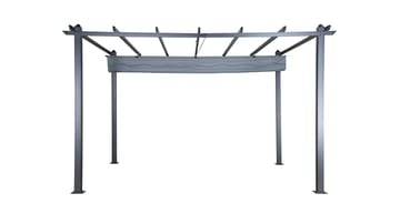 Lazio Pergola 295x395 cm - Svart/Grå - Hagemøbler - Solbeskyttelse - Pergola