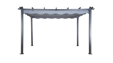 Lazio Pergola 295x395 cm - Svart/Grå - Hagemøbler - Solbeskyttelse - Pergola