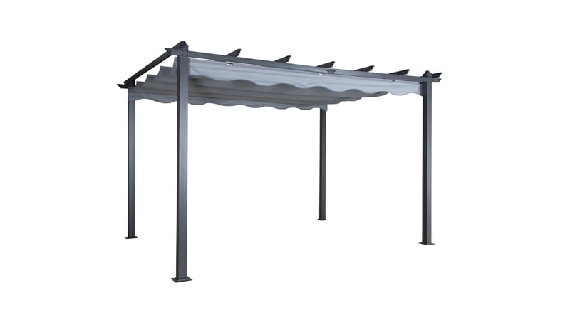 Lazio Pergola 295x395 cm - Svart/Grå - Hagemøbler - Solbeskyttelse - Pergola