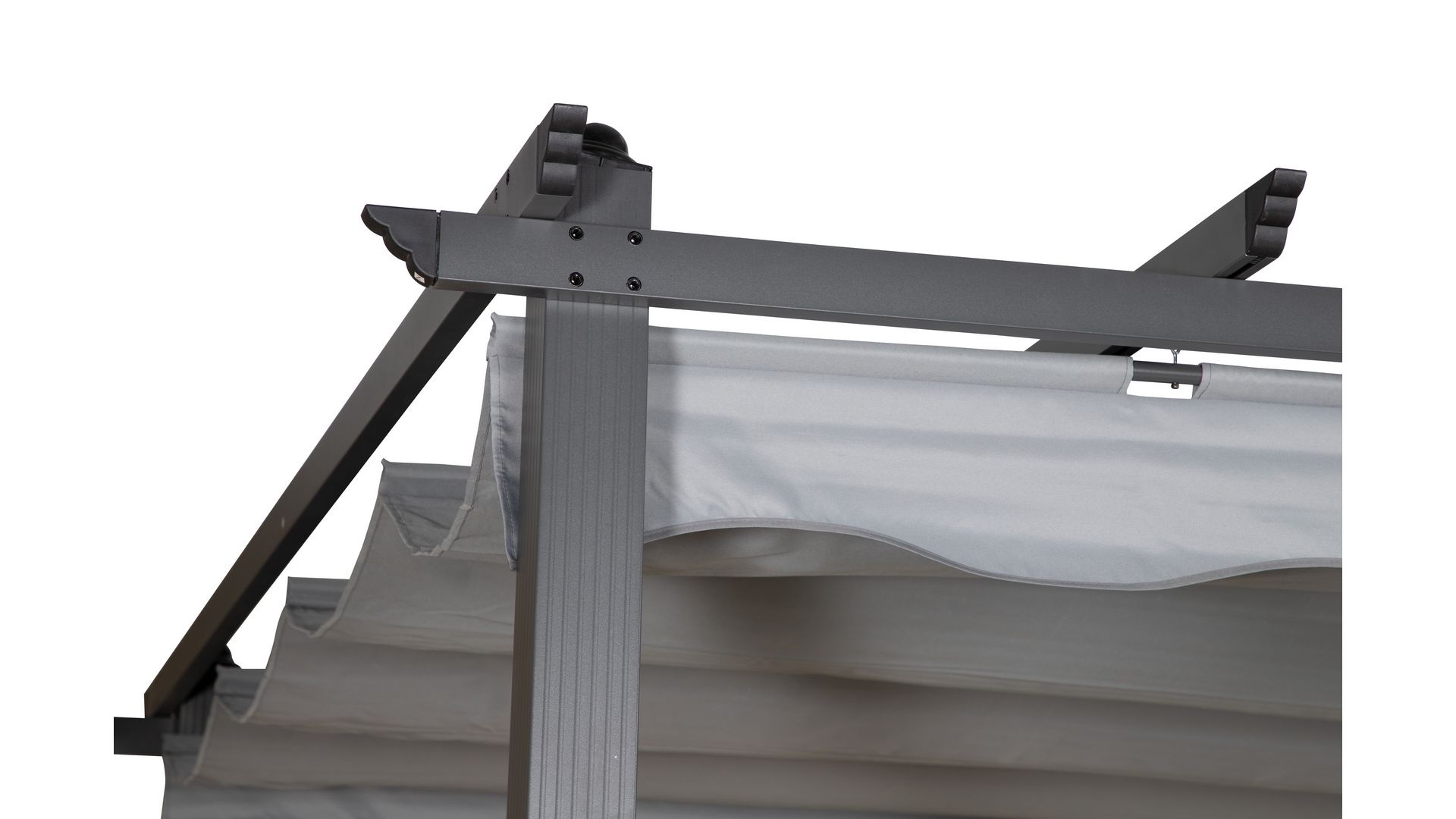 Lazio Pergola 295x395 cm - Svart/Grå - Hagemøbler - Solbeskyttelse - Pergola