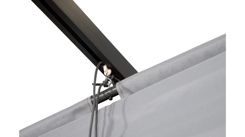 Lazio Pergola 295x395 cm - Svart/Grå - Hagemøbler - Solbeskyttelse - Pergola