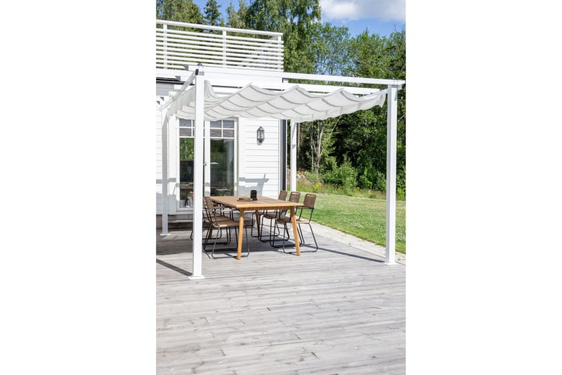 Lazio Pergola 348 cm - Hvit - Hagemøbler - Solbeskyttelse - Pergola