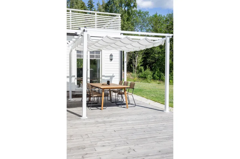 Lazio Pergola 348 cm - Hvit - Hagemøbler - Solbeskyttelse - Pergola