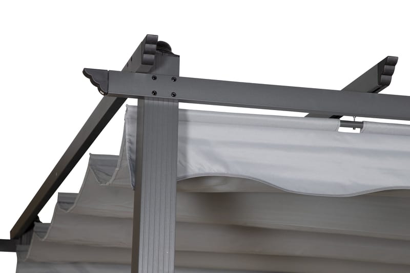Lazio Pergola 295x395 cm - Svart/Grå - Hagemøbler - Solbeskyttelse - Pergola