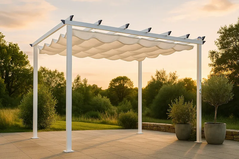 Lazio Pergola 348 cm - Hvit - Hagemøbler - Solbeskyttelse - Pergola