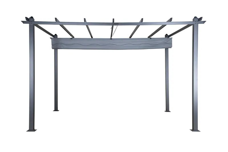 Lazio Pergola 295x395 cm - Svart/Grå - Hagemøbler - Solbeskyttelse - Pergola