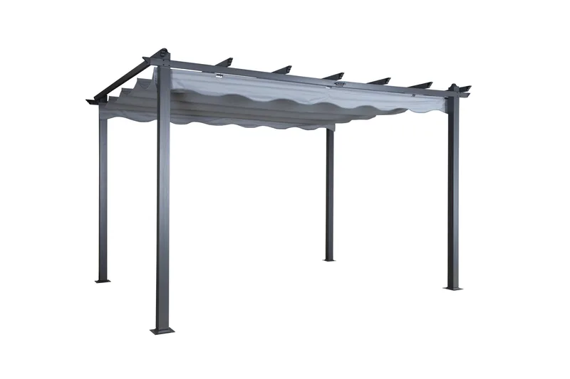 Lazio Pergola 295x395 cm - Svart/Grå - Hagemøbler - Solbeskyttelse - Pergola