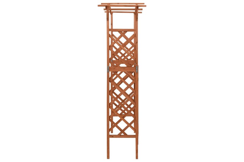 Pergola med port 116x40x204 cm heltre gran - Brun - Hagemøbler - Solbeskyttelse - Pergola