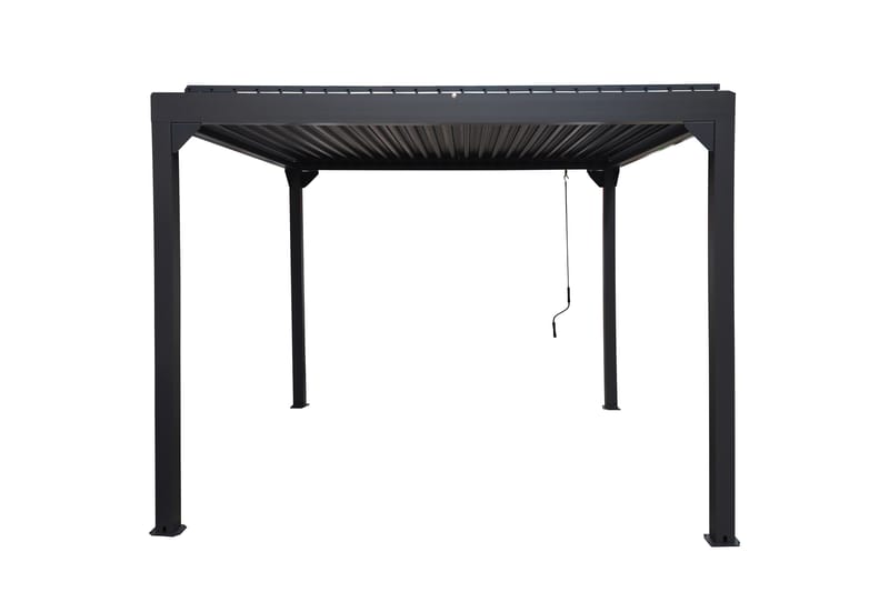 Pergola Premium Åpningsbare lameller - Grå - Hagemøbler - Solbeskyttelse - Pergola