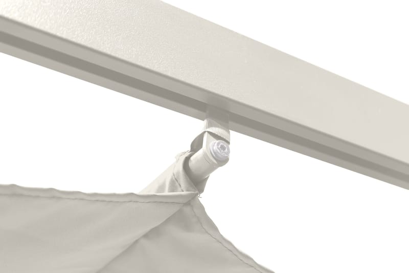 Porto Pergola 3x3 m - Hvit - Hagemøbler - Solbeskyttelse - Pergola