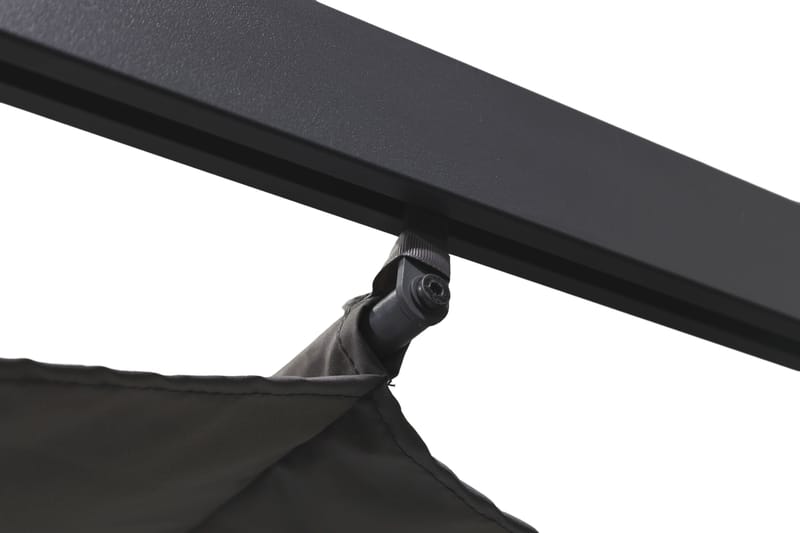 Porto Pergola 3x3 m - Mørk grå - Hagemøbler - Solbeskyttelse - Pergola