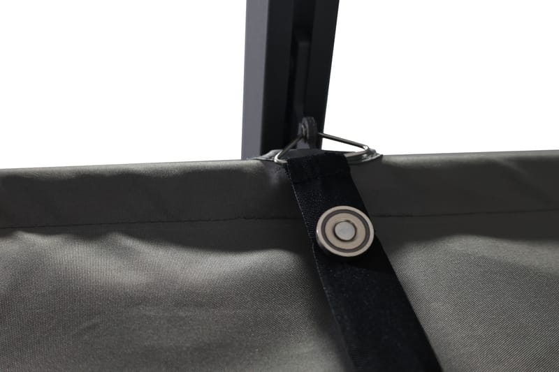 Porto Pergola 4x3 m - Mørk grå - Hagemøbler - Solbeskyttelse - Pergola