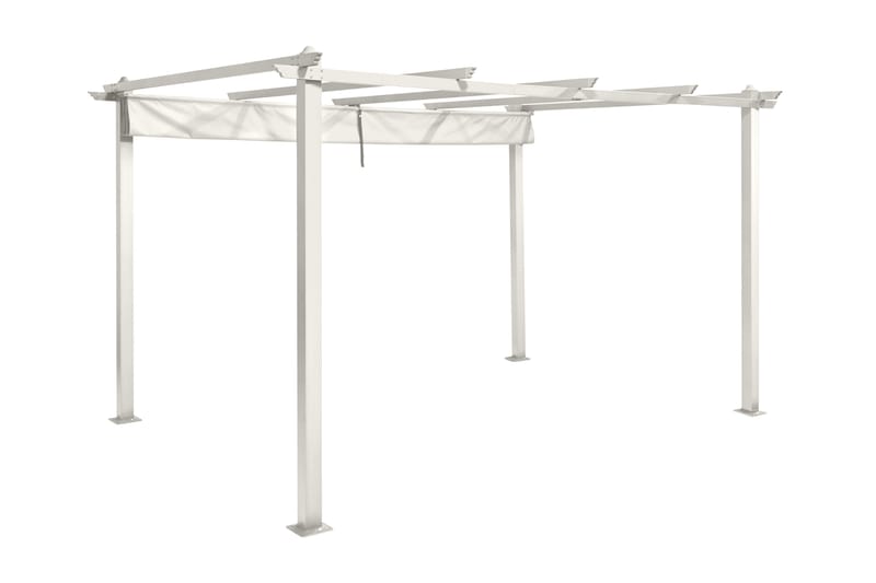 Porto Pergola 4x3 m - Hvit - Hagemøbler - Solbeskyttelse - Pergola