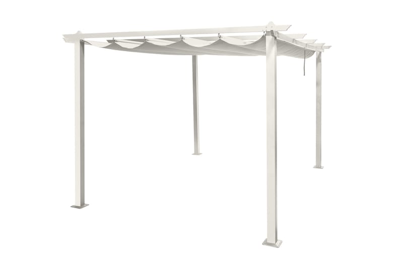 Porto Pergola 4x3 m - Hvit - Hagemøbler - Solbeskyttelse - Pergola