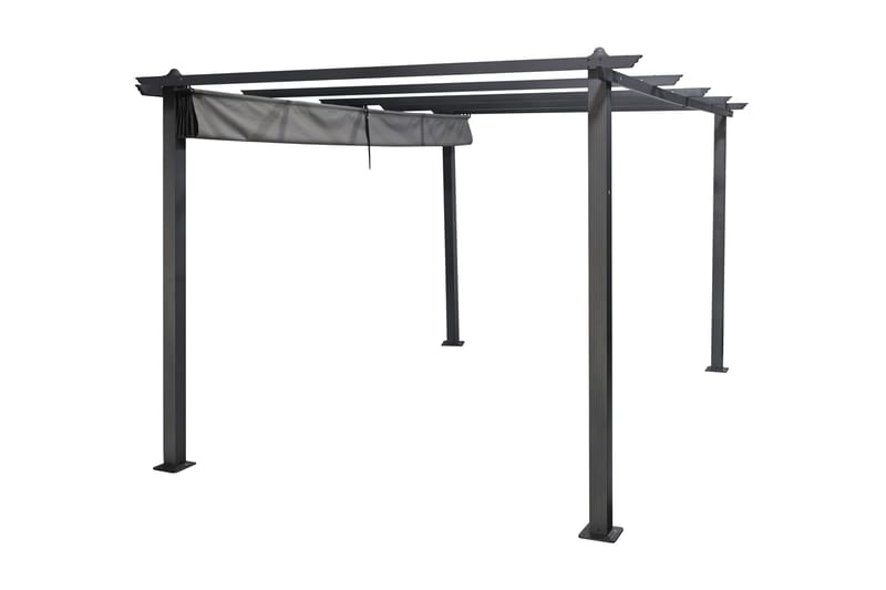 Porto Pergola 4x3 m - Mørk grå - Hagemøbler - Solbeskyttelse - Pergola