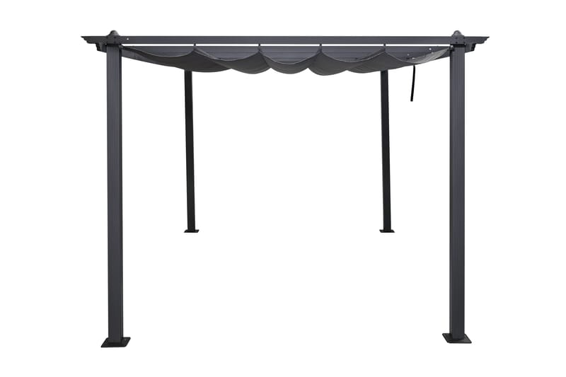 Porto Pergola 4x3 m - Mørk grå - Hagemøbler - Solbeskyttelse - Pergola
