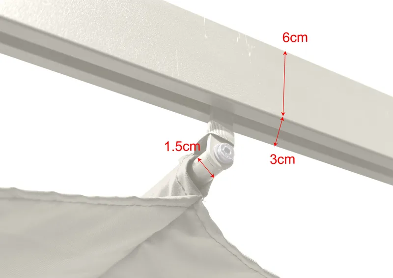 Porto pergola 3x3 m i aluminium med tak for solskjerming - Hvit - Hagemøbler - Solbeskyttelse - Pergola