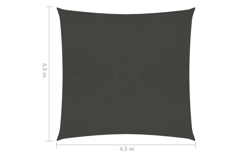 Solseil 160 g/m² antrasitt 4,5x4,5 m HDPE - Antrasittgrå - Hagemøbler - Solbeskyttelse - Solseil