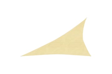 Solseil 160 g/m² beige 3x4x5 m HDPE - Beige - Hagemøbler - Solbeskyttelse - Solseil