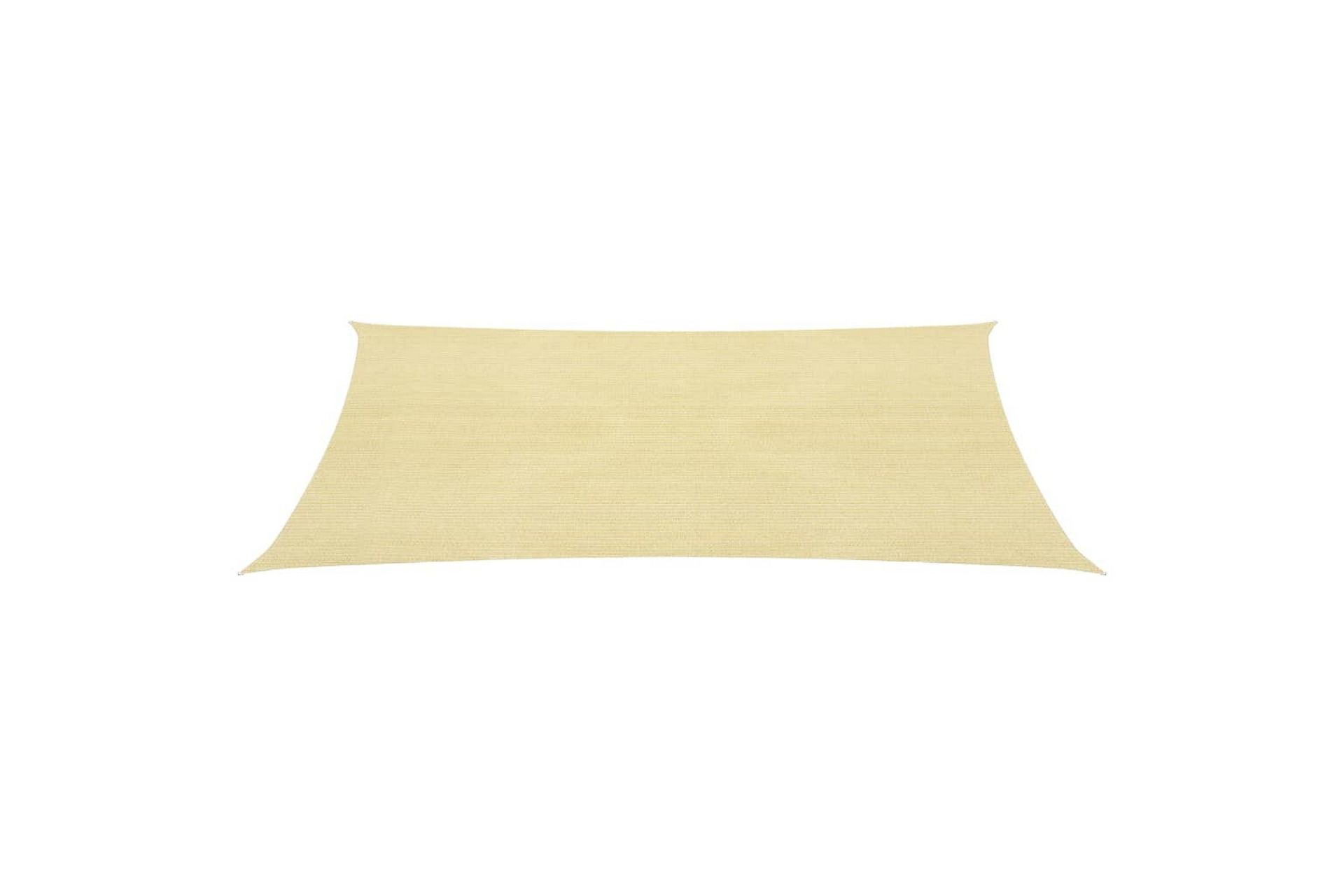 Solseil 160 g/m² beige 5x5 m HDPE - Beige - Hagemøbler - Solbeskyttelse - Solseil